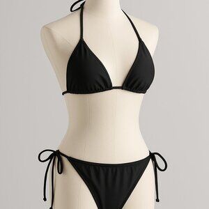 [5x$25] ⭐️ Black ruched back bikini bottoms L